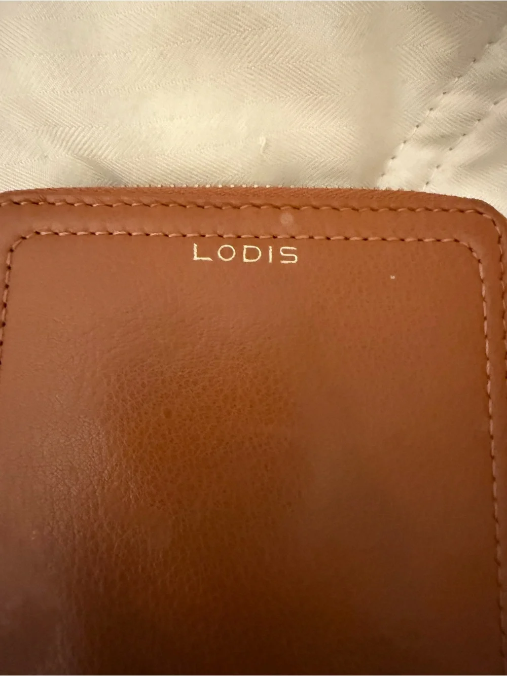 Lodis zip around Tan Leather mini Wallet great wallet